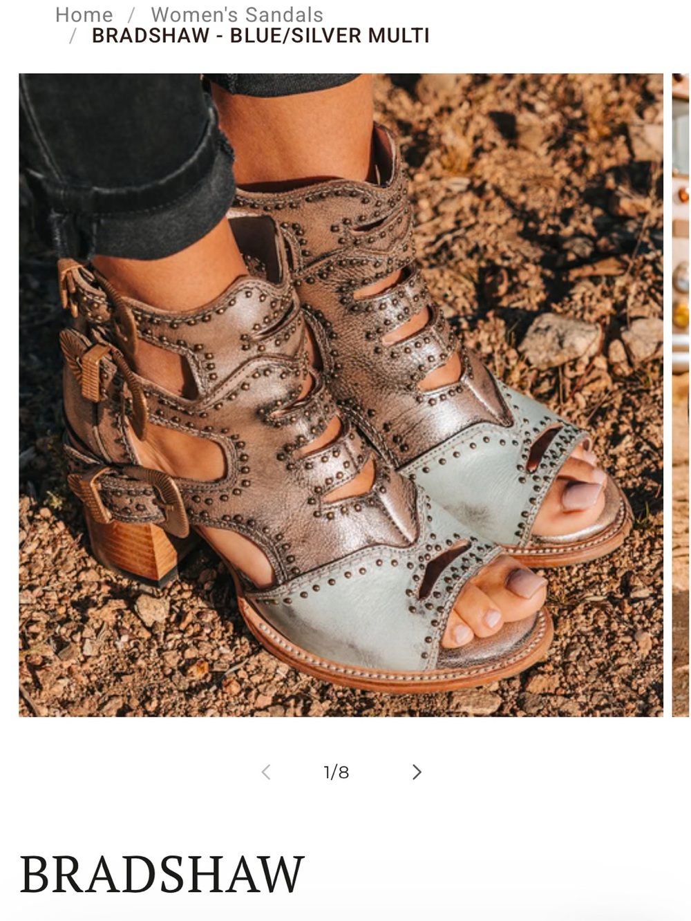 Freebird Bradshaw Blue/Silver Multi Cutout Sandals